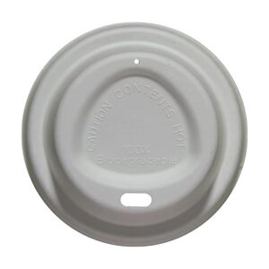 LID, PLASTIC, HOT CUP, 12 OZ, DOUBLE WALL, BIODEGRADABLE (500 EA/ BX)  500 EA