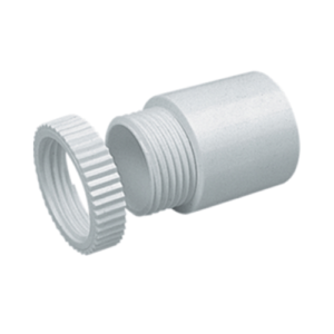 ADAPTOR, CONDUIT, MALE, PVC, WHITE, 20 MM