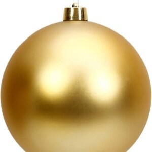 DECORATION, BALL, CHRISTMAS, SHATTERPROOF, PLASTIC, GOLD, 8INCHES