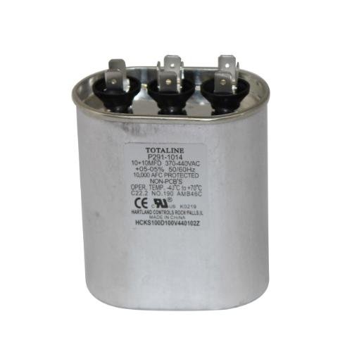 CAPACITOR, 10/10MFD RUN, 440V, OVAL
