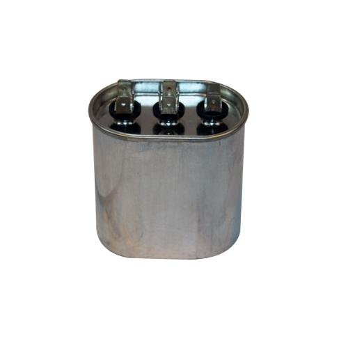 CAPACITOR, DUAL-RUN, OVAL, HVAC RATED AT 10/10 µF (MFD)