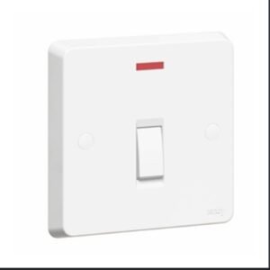 SWITCH, ELECTRICAL, w/NEON, 1 GANG, WHITE, 250V, 20A