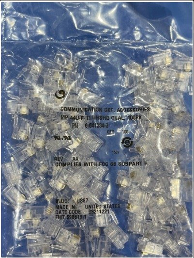 CONNECTOR, MODULAR PLUG, SHIELDED, CAT3, RJ9
