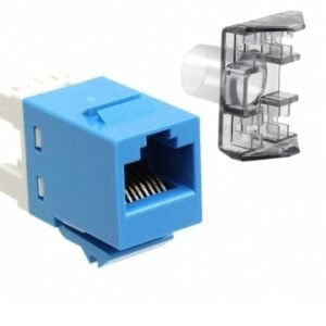 CONNECTOR, MODULAR, JACK, CAT-6, SHIELDED, BLUE, 36.8 X 16.1 X 14.4 MM