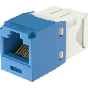 CONNECTOR, MODULAR, JACK, CAT-6, UNSHIELDED, BLUE