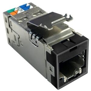 CONNECTOR, MODULAR, JACK, CAT-6, SHIELDED, BLACK, 36.8 X 16.1 X 14.4 MM,
