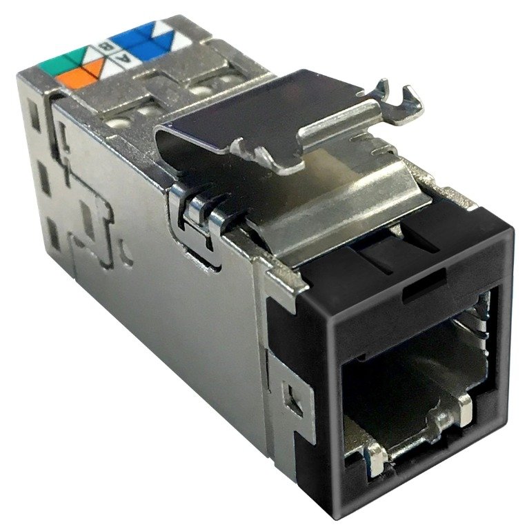 CONNECTOR, MODULAR, JACK, CAT-6, SHIELDED, BLACK, 36.8 X 16.1 X 14.4 MM