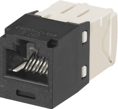 JACK, MODULAR, UNSHIELDED, CAT6, RJ45, BLACK,