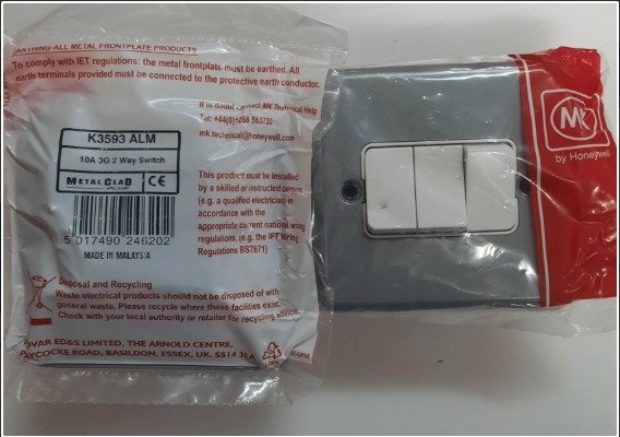 SOCKET, SWITCH, METALCLAD, 2 WAY, 3 GANG