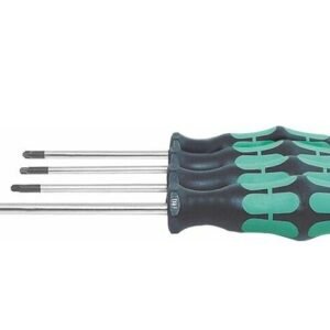 SCREWDRIVER SET, TRI-WING, HIGH ALLOY TOOL STEEL, 4 PIECES