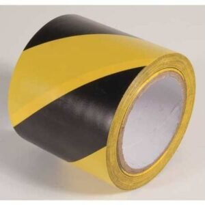 TAPE, PRESSURE SENSITIVE ADHESIVE, VINYL, YELLOW & BLACK, 4 INCHES X 54 FEET,MANUFACTURER: INCOM MANUFACTURING,