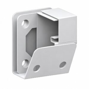 CONNECTOR, RACEWAY, RUN END, WALL, LEFT, ELECTRO-GALVANIZED STEEL