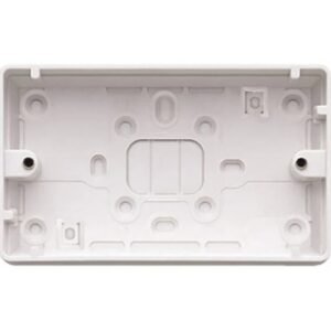 JUNCTION BOX, 2 GANG, PVC, WHITE, 148 X 87 X 32 MM