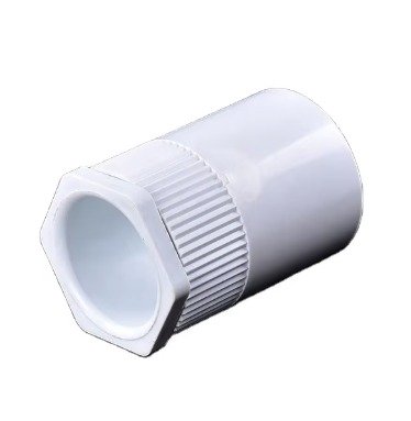 ADAPTER, CONDUIT, w/ BUSH, MALE, PVC, WHITE, 20MM