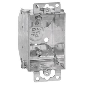 CASE, SWITCH BOX, 1-GANG, ALUMINUM, SILVER,
