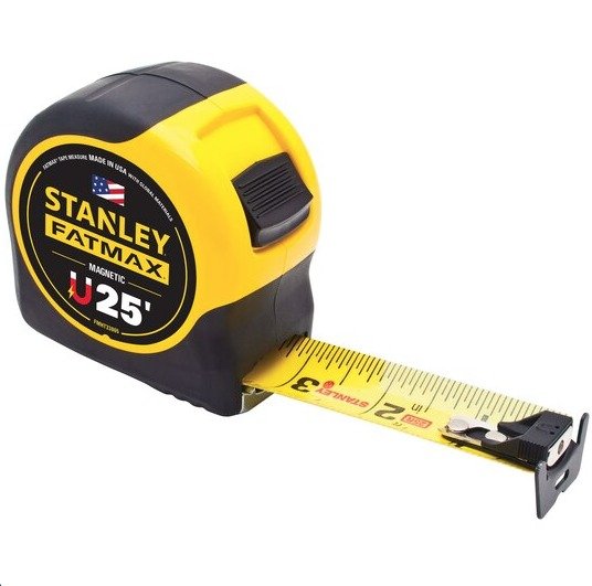 TAPE MEASURING, MAGNETIC, 25 FEET
