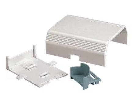 COVER, TRANSITION FITTING, RACEWAY, PVC, OFF-WHITE,
