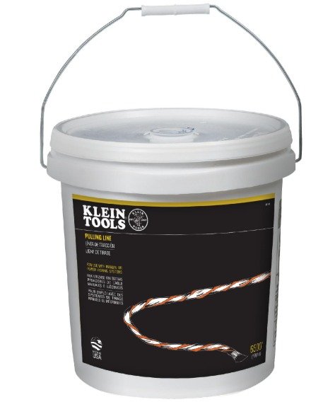 PULL LINE, w/TRACER, POLYPROPYLENE, ORANGE/WHITE, 6500 FEET