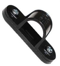 CLAMP, ELECTRICAL, CONDUIT, PVC, BLACK,