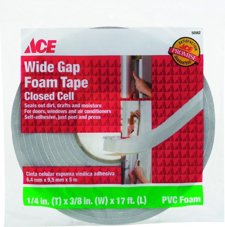 FOAM TAPE, CLOSED CELL, WIDE GAP, SELFADHESIVE, ACE