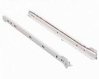 DRAWER SLIDE, EPOXY COATED, WHITE, LENGTH: 20" (500MM). EXTENSION LOSS: 3.39",