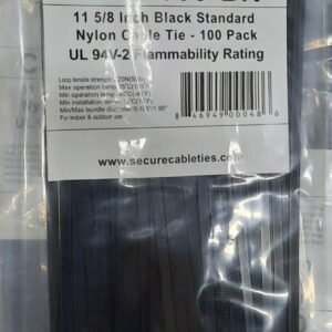 STRAP, TIE DOWN, ELECTRICAL, COMPON (CABLE TIE), BLACK, 50 LBS, 4.6 MM X 11.02 INCHES