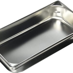 PAN, STEAM TABLE, STAINLESS STEEL, 1/3 SIZE, 2-1/2 X 12-3/4 X 7 INCHES,