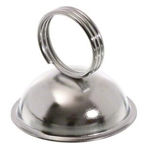 HOLDER, CARD, MENU, METAL, BLACK, w/ WEIGHTED BASE,