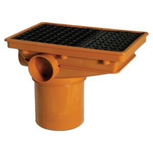 DRAIN, HOOPER, INLET, RECTANGULAR, POLYPROPYLENE, 3 INCHES, 170 X 256 X 204 MM,