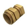 STUFFING TUBE (CABLE GLAND), w/EARTH TAG, CW, BRASS, 25S