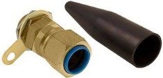 STUFFING TUBE (CABLE GLAND), w/EARTH TAG, CW, BRASS, 20S