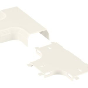TEE, ELECTRICAL CONDUIT, SCREW-ON, PVC, OFF-WHITE,
