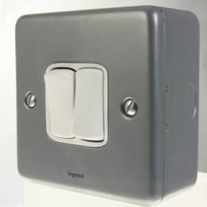 SOCKET, SWITCH, METAL CLAD, 2 WAY, 2 GANG