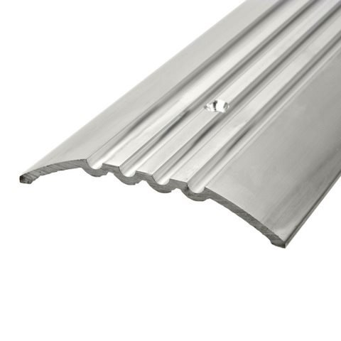 WEATHER STRIP, FLUTE TOPPED ALUMINUM THRESHOLD,