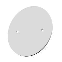 COVER, JUNCTION BOX, CIRCULAR, PVC, WHITE