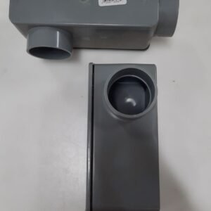 CONDUIT OUTLET,TYPE LL, PVC, GRAY