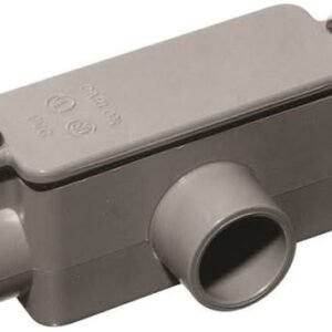 CONDUIT OUTLET, TYPE T, PVC, GRAY