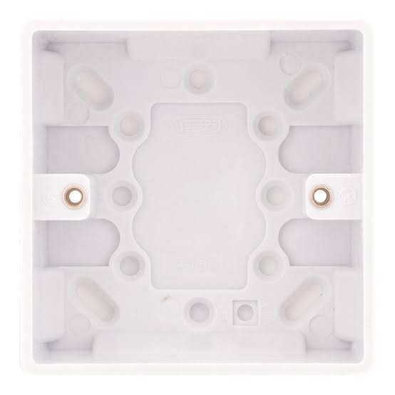 JUNCTION BOX, UREA, WHITE, 1 GANG,