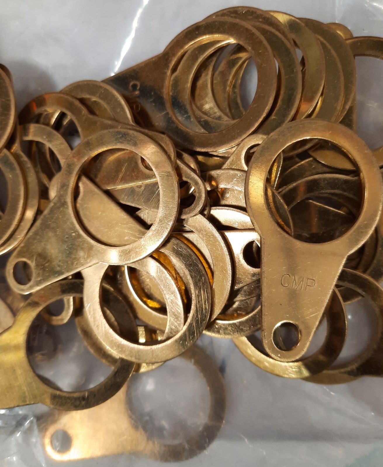 EARTH TAG, BRASS, M25, 35.1 MM