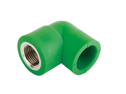 ELBOW, FEMALE THREADED, POLYPROPYLENE, GREEN, 32 - 1/2 INCHES