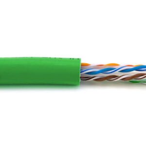 CABLE, CAT6, PULL BOX, PVC, GREEN, 23 AWG, 550-MHZ,