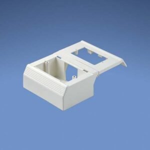 OFFSET BOX, PVC, OFF WHITE, 2.09 X 5.16 X 7.52 INCHES