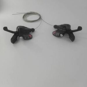 SHIFTER SET, BICYCLE, ALLOY, BLACK, 3 X 8 SPEED