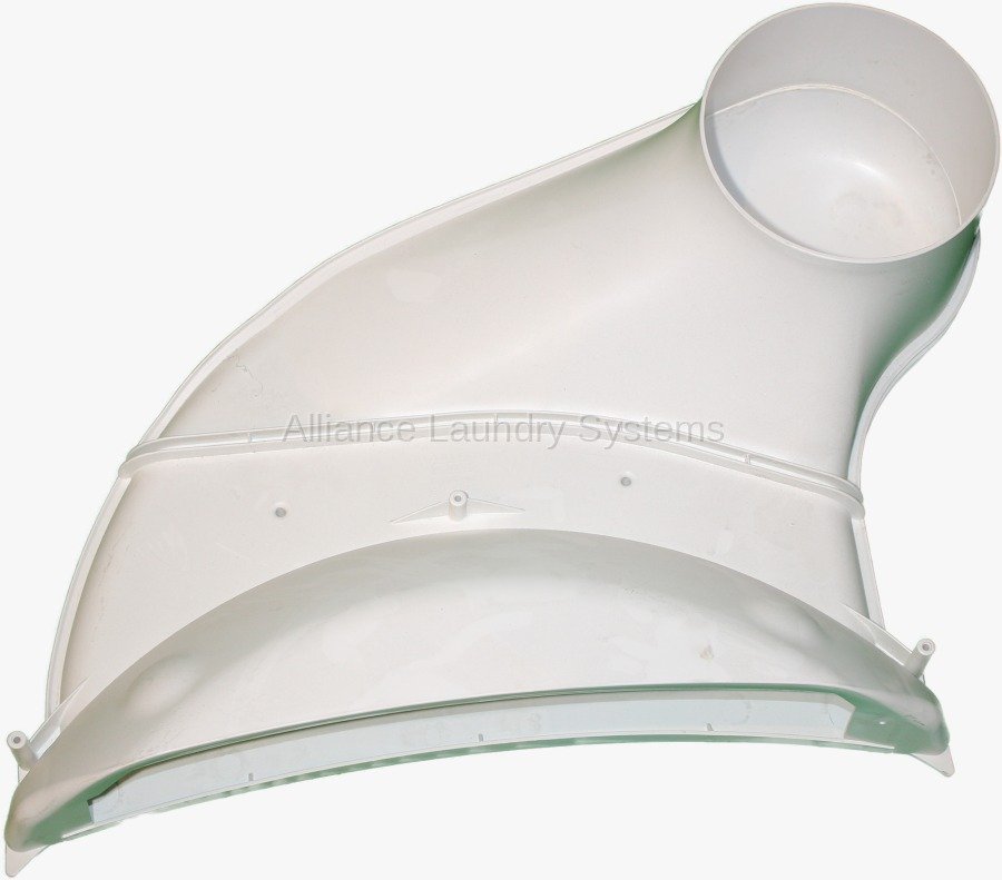 DUCT ASSEMBLY, AIR, DRYER, PLASTIC, WHITE, 19 X 14 X 3.5 INCHES