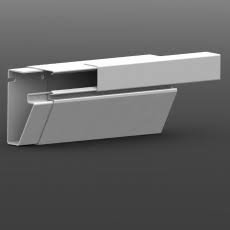 RACEWAY, METALLIC w/TOP CAP, STEEL, WHITE, 59 X 6 X 3.4 INCHES