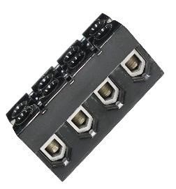 TERMINAL BLOCK, DEADFRONT, HEAVY DUTY, 4 WAY,