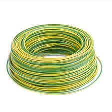 WIRE, ELECTRICAL, YELLOW & GREEN, 1 CORE