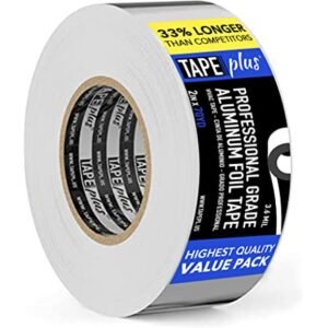 TAPE, ALUMINUM FOIL ALL WEATHER, SILVER,