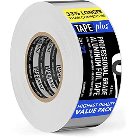 TAPE, ALUMINUM FOIL ALL WEATHER, SILVER,
