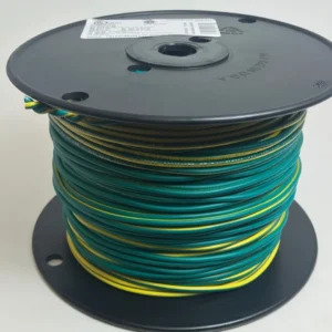 CABLE, POWER, ELECTRICAL, THERMOPLASTIC EQUIPMENT, GREEN w/YELLOW STRIPE, 600 V, 12 AWG